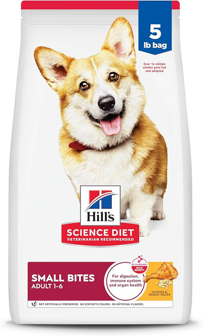 Hill's Science Diet Adult Small Bites Chicken & Barley Recipe Dry Dog Food, 5 - lb bag