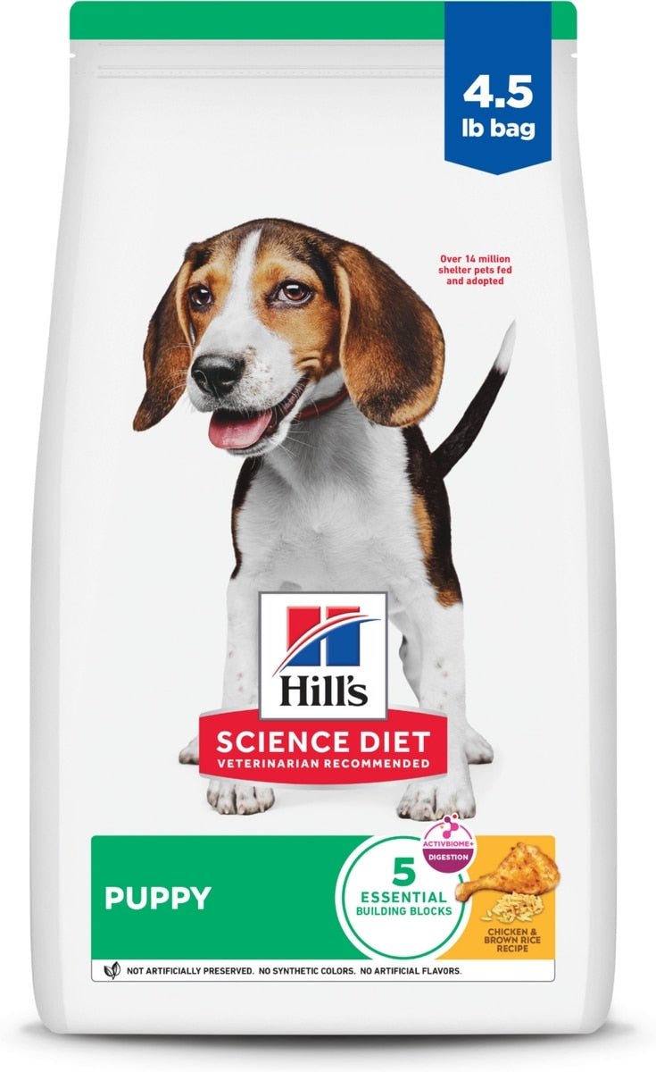 Hills science diet puppy dry food 4.5lb chicken brown rice