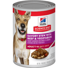 Hills science diet - savory stew with beef and vegetables