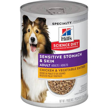 Hills science diet sensitive stomach & skin adult chicken & vegetable canned dog food 12.5oz