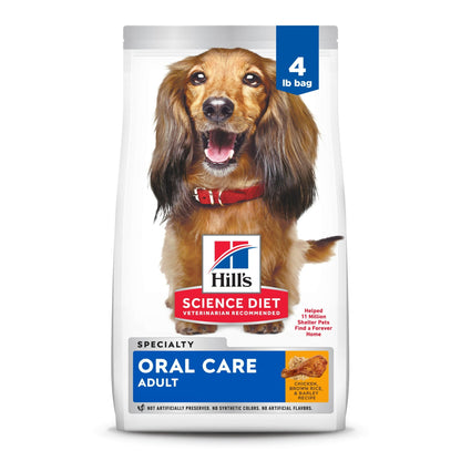 Hills science diet small and mini oral care chicken rice and barley 4lbs