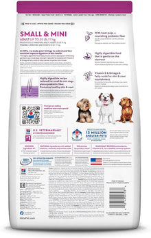 Hills science diet small & mini sensitive skin & stomach chicken recipe 4lbs 10439