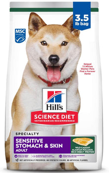 Hills science diet specialty sensitive skin & stomach adult dog food 3.5lbs