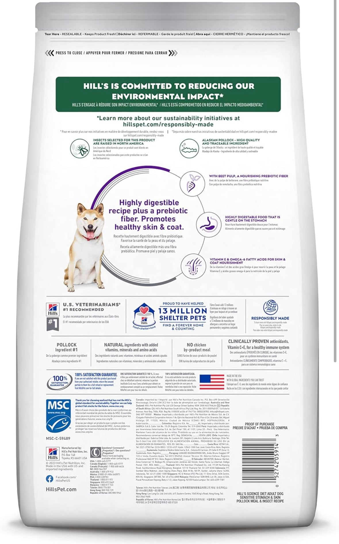 Hills science diet specialty sensitive skin & stomach adult dog food 3.5lbs