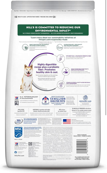 Hills science diet specialty sensitive skin & stomach adult dog food 3.5lbs