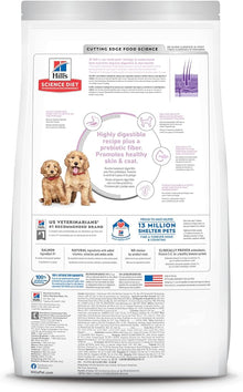 Hills science diet specialty sensitive stomach & skin 4lb dry puppy food kibble 608510 salmon & brown rice