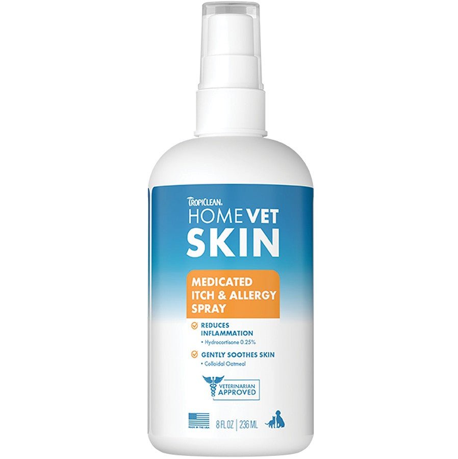 Home vet skin medicated itch and allergy spray