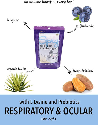 I clover spry respitory and ocular support cat treats 2.1 oz