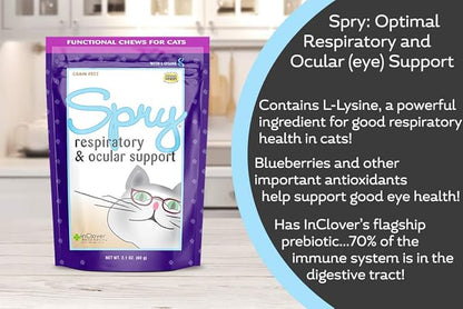 I clover spry respitory and ocular support cat treats 2.1 oz