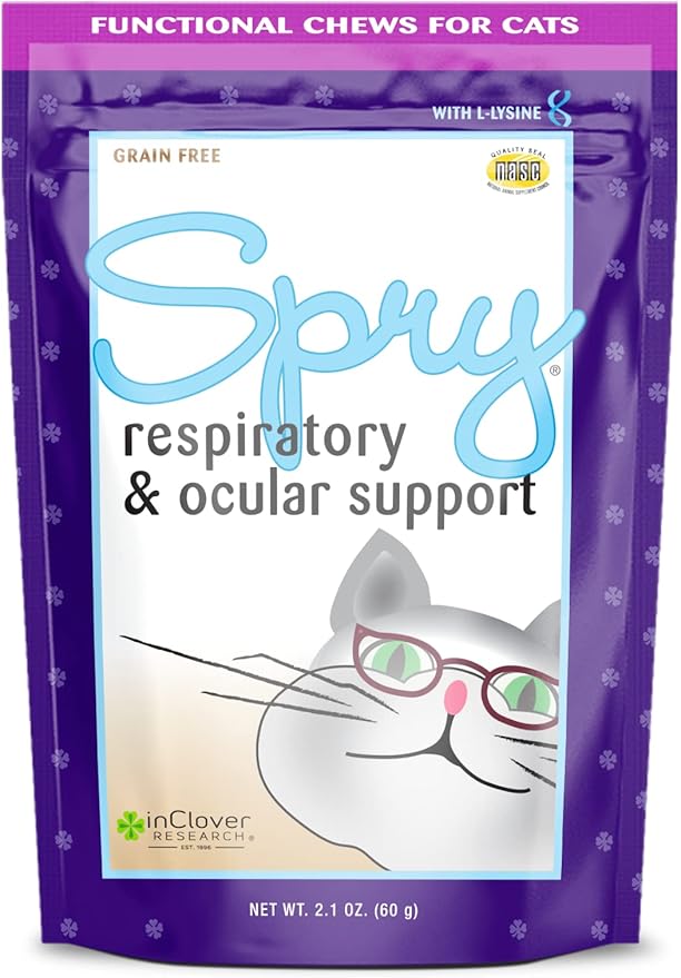 I clover spry respitory and ocular support cat treats 2.1 oz