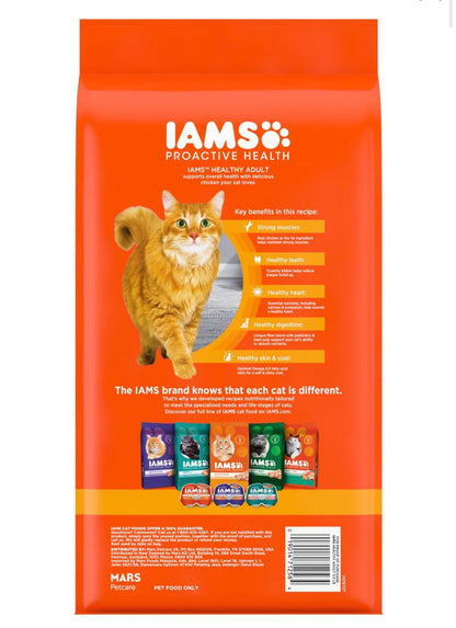 IAMS Proactive Health Indoor Adult Dry Cat Food - Healthy Cat, Chicken 3.5lb kibble