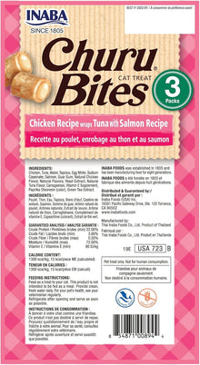 Inaba Churu bites cat treats chicken wraps tuna with salmon recipe 3packs