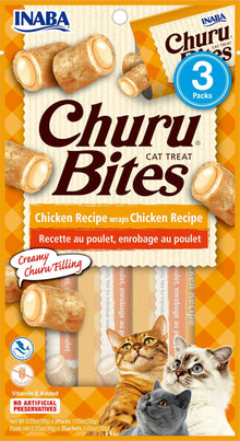 Inaba churu cat treat bites chicken recipe wraps chicken recipe 3packs 1.05oz