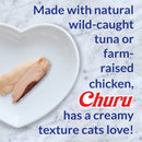 INABA Churu Grain - Free Squeezable Creamy Purée Cat Treat with Vitamin E & Taurine - Tuna & Chicken Variety - 0.5 Ounces Each Tube - 50 Tubes - cat treat - 857276007697