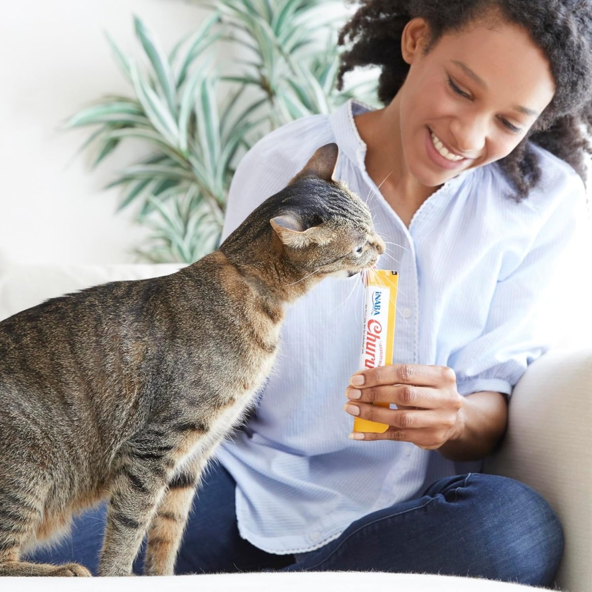 INABA Churu Grain - Free Squeezable Creamy Purée Cat Treat with Vitamin E & Taurine - Tuna & Seafood Variety - 0.5 Ounces Each - 40 Tubes - cat treat - 850030015525