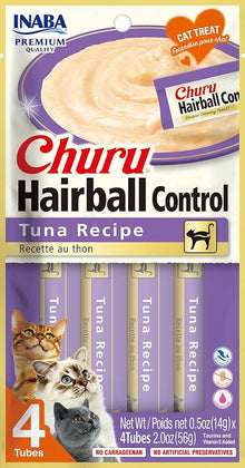 Inaba Churu hairball control tuna recipe 4 count