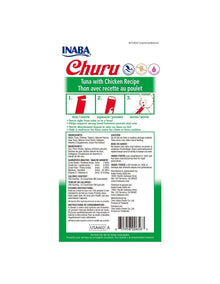 Inaba churu tuna with chicken recipe 4ct tubes purées cat treats