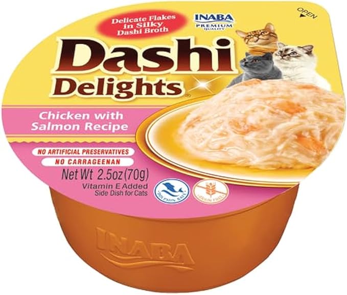 Inaba Dashi Delights Chicken With Salmon Recipe 2.5oz cat food