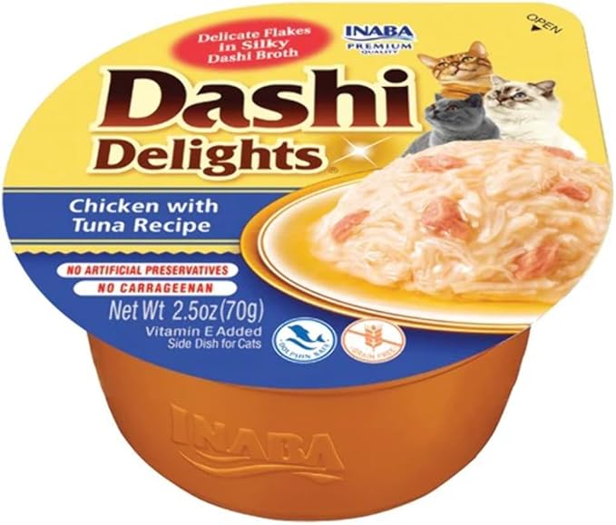 Inaba dashi delights chicken with tuna recipe wet cat food 2.5oz
