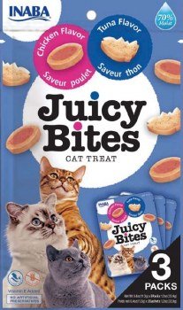 Inaba juicy bites cat treat 3 packs chicken tuna flavor 1.2oz