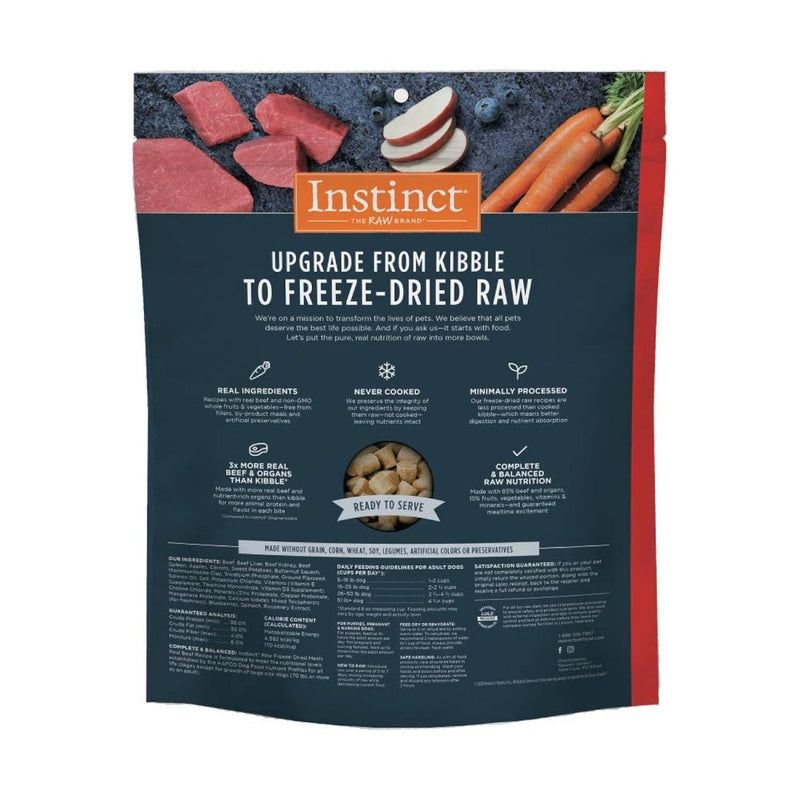 Instinct Freeze Dried Raw Meals Grain Free Recipe Dog Food, Beef, 25 ounces - freeze dried dog food - 769949614050