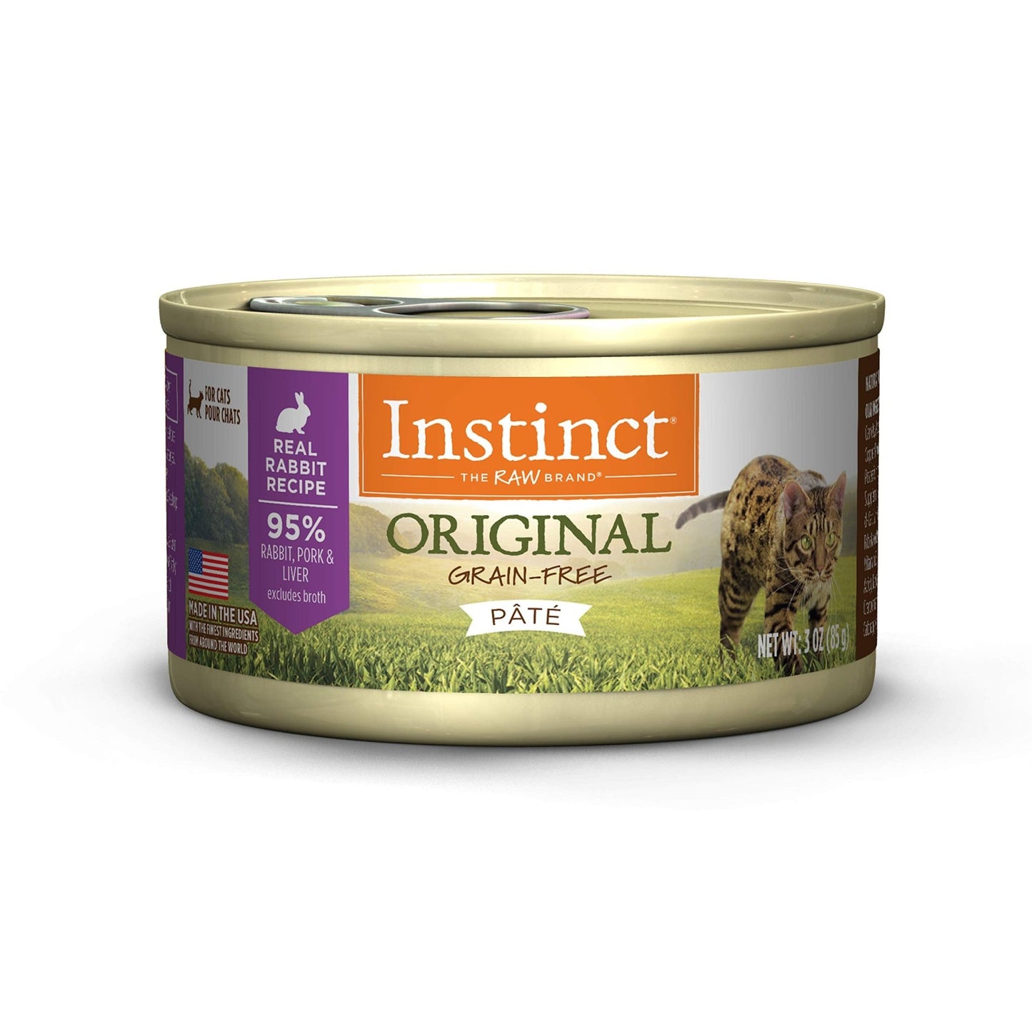 Instinct Grain - Free Wet Cat Food Pâté - Rabbit, 3 oz Can