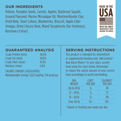 Instinct Raw Boost Mixers Freeze - Dried Dog Food Topper - Pollock, 12.5 Ounces - freeze dried dog food - 769949602286