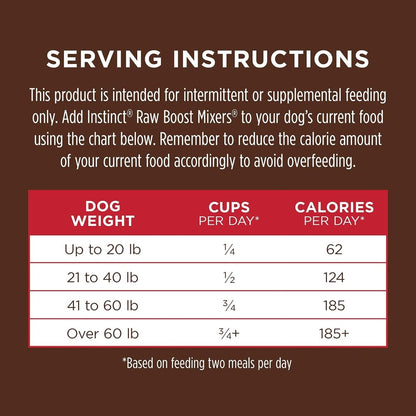 Instinct Raw Boost Mixers Freeze Dried Raw Dog Food Topper, Grain Free 14 Ounce (Pack of 1) - freeze dried dog food - 769949602064