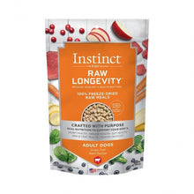 Instinct raw longevity freeze dried raw dog meals beef grass fed 1.5oz