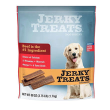 Jerky Treats Tender Beef Strips Dog Snacks - 15 Vitamin & Mineral - Omega 3 - 60 oz - New Packaging - dog treat - 079100216604