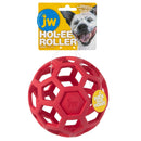 JW Pet Hol - ee Roller Dog Toy Puzzle Ball, Natural Rubber, Large (5.5 Inch Diameter), Colors May Vary - 618940431121