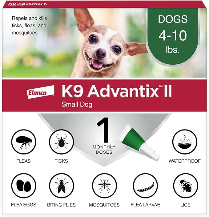K9 Advantix ll tick and flea repellent small dog 1 dose