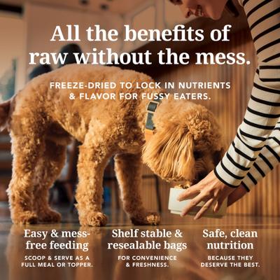 K9 Natural New Zealand beef and hoki feast feed or top 3.5 oz freeze dried dog food