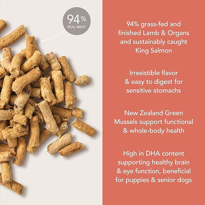 K9 Natural New Zealand lamb and king salmon feast feed or top 3.5 oz freeze dried dog food