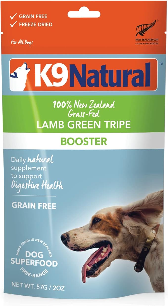 K9 Natural New Zealand lamb green tripe booster healthy digestion dog super food 2 oz