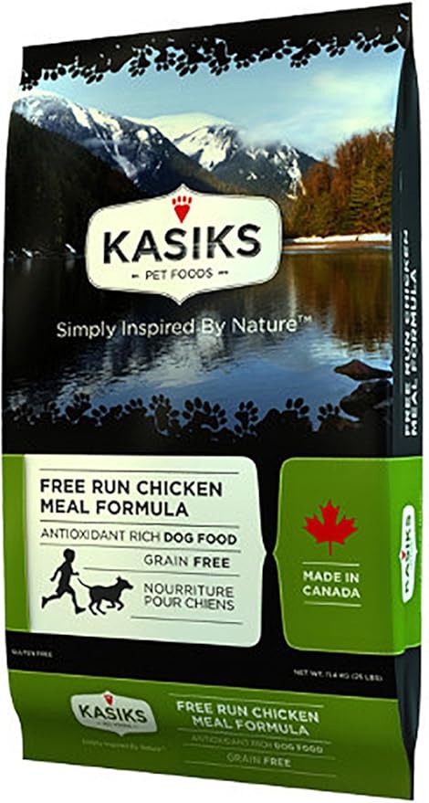Kasiks free run chicken meal formula dry dog kibble 5lbs