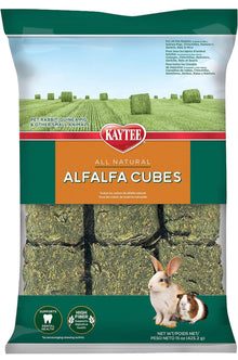 Kaytee Alfalfa Cubes for Rabbits, Guinea Pigs, and Other Small Animals, 15 oz