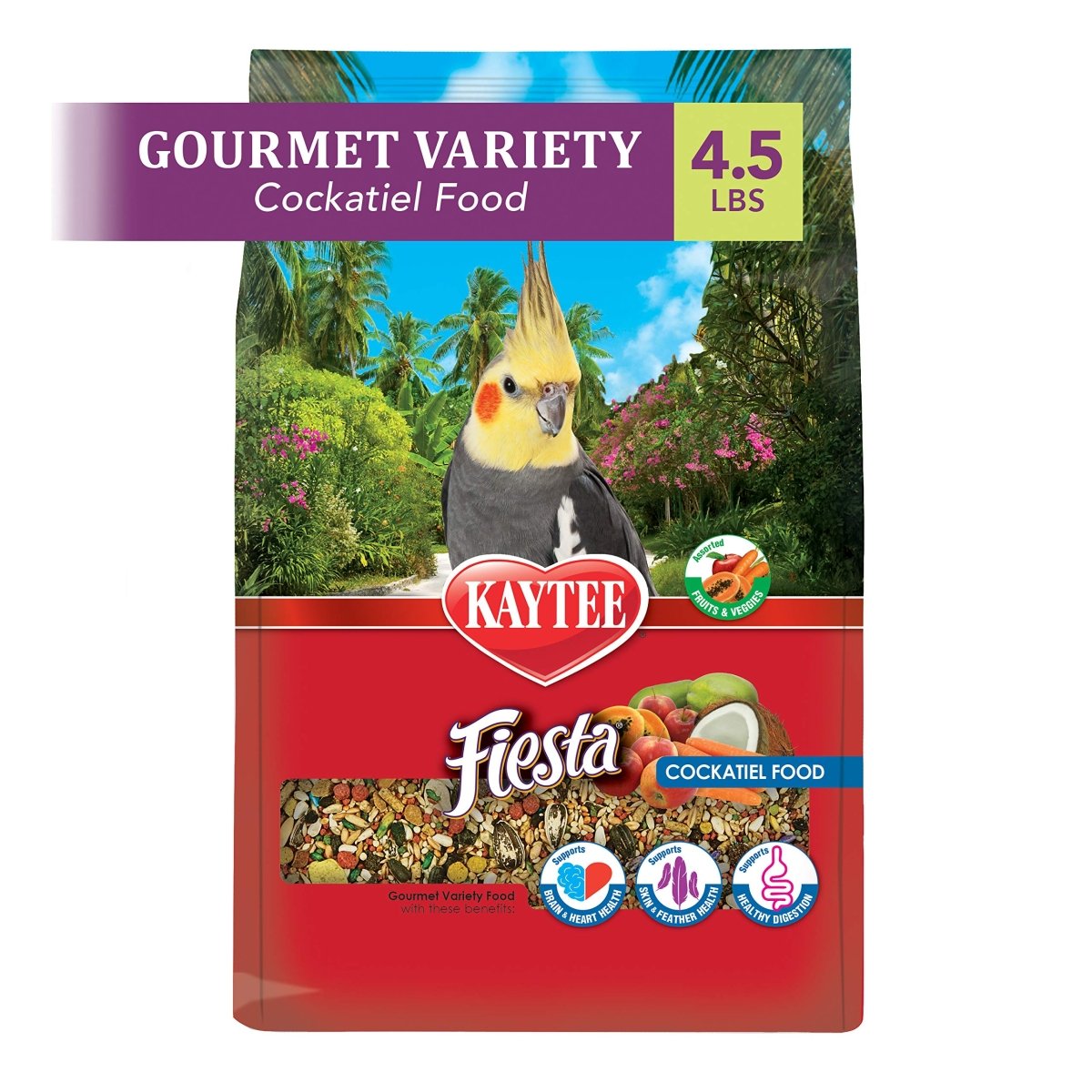 Kaytee Fiesta Cockatiel Pet Bird Food - 4.5 Pound - 071859426426