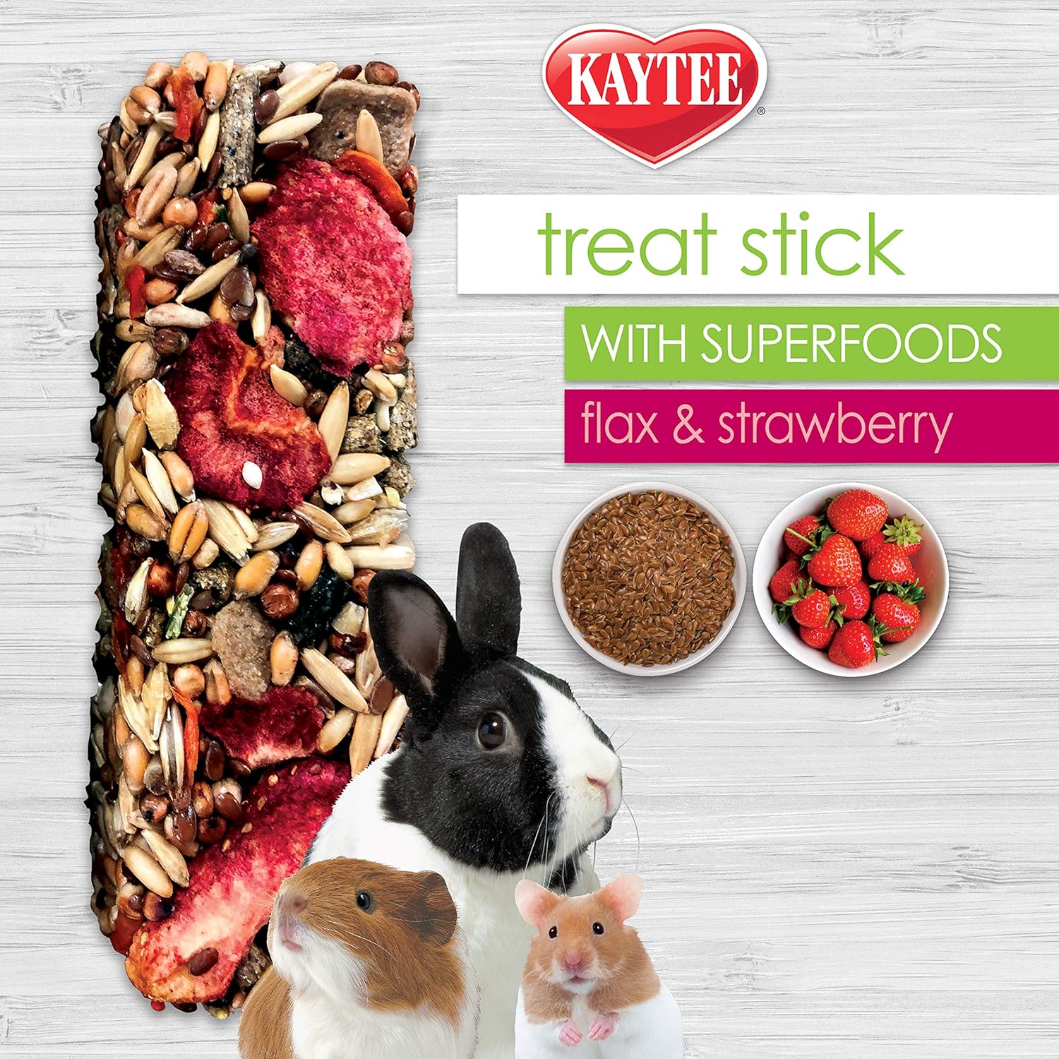 Kaytee treat stick flax and strawberry