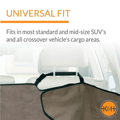 K&H Pet Products Bolster Cargo Cover Tan - Medium Size Vehicle - 54 Inches Standard - 655199078820