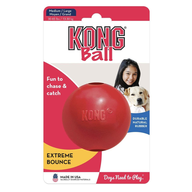 KONG - Ball with Hole - Durable Rubber, Fetch Toy - For Medium/Large Dogs - 035585181127