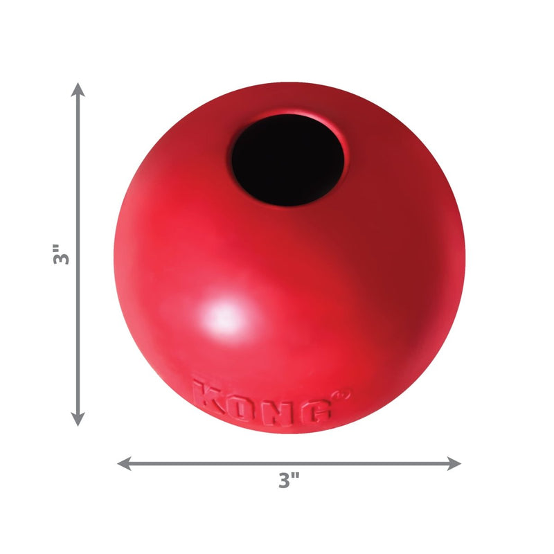 KONG - Ball with Hole - Durable Rubber, Fetch Toy - For Medium/Large Dogs - 035585181127