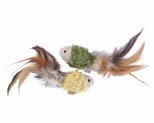 KONG Cat Naturals Crinkle Fish with Natural Materials Cat Toy - 2 Pack - Colors Vary - 035585450452