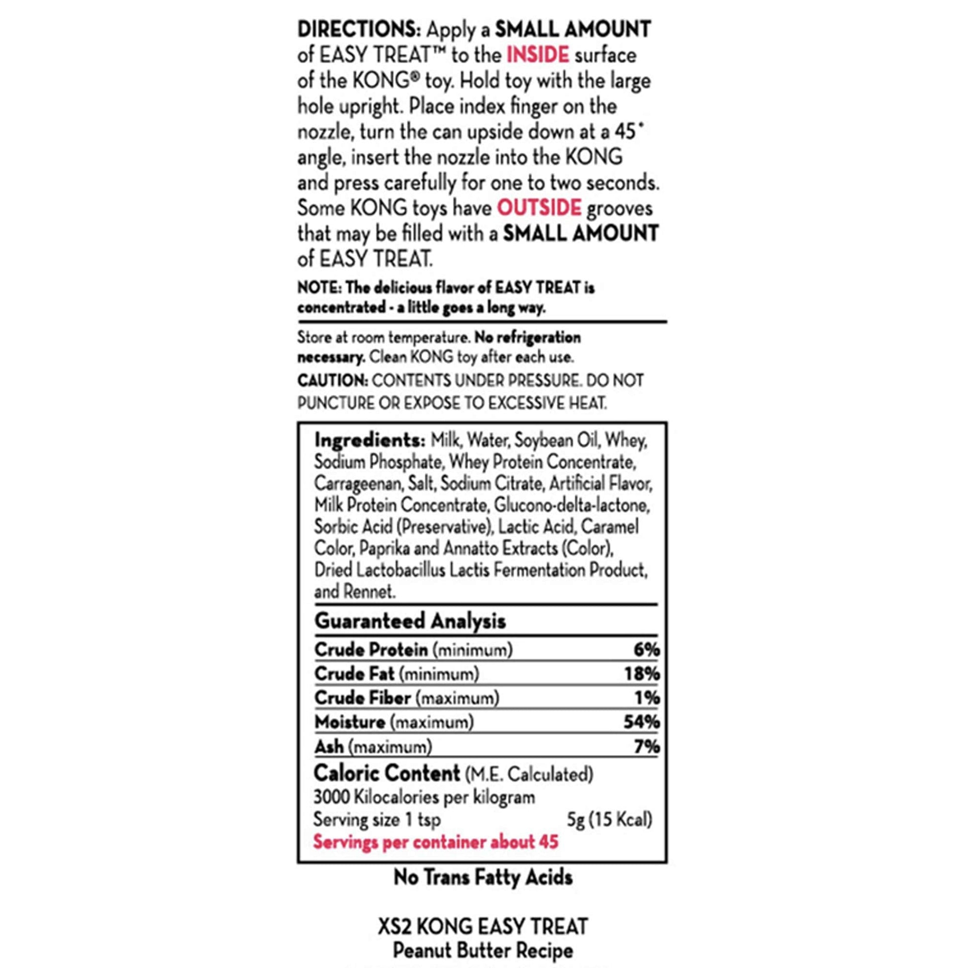 Kong - Easy Treat - Dog Treat Paste - Peanut Butter - 8 Ounce