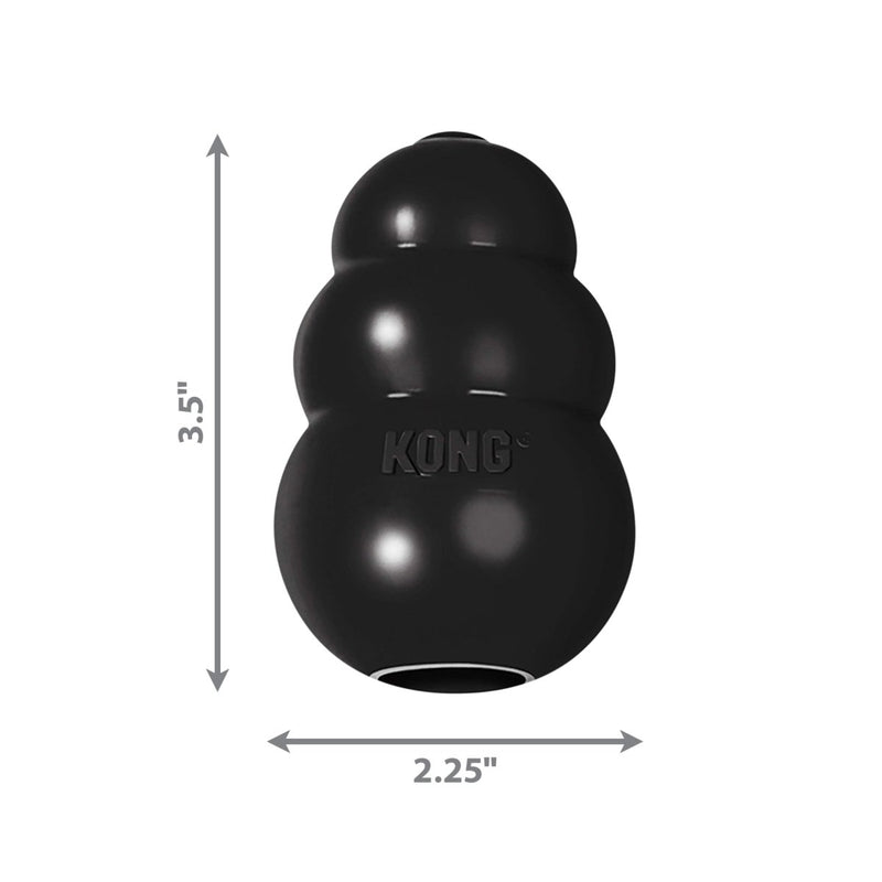 KONG - Extreme Dog Toy - Toughest Natural Rubber, Black - Fun to Chew, Chase & Fetch - for Medium Dogs - 035585111148