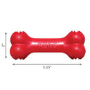 KONG Goodie Bone - Rubber Dog Toy - Dental Dog Toy for Teeth & Gum Health - Durable Dog Chew Toy - Hard Rubber Bone for Dogs - Fillable Toy for Dispensing Treats - Small Dogs - 035585780108