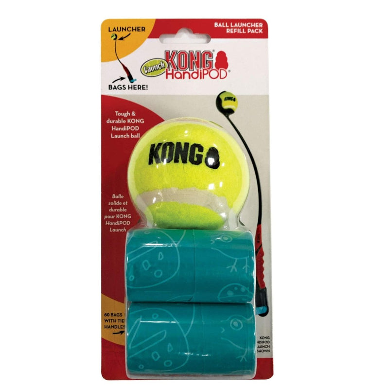 KONG HandiPOD Launch Refill Dog Waste Durable Bags - 60 Count - waste bag - 810381033630