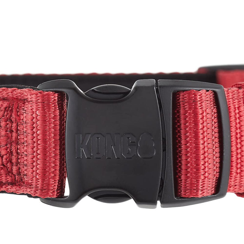 KONG Max HD Ultra Durable Neoprene Padded Dog Collar - Large - Red - dog collar - 737257975293