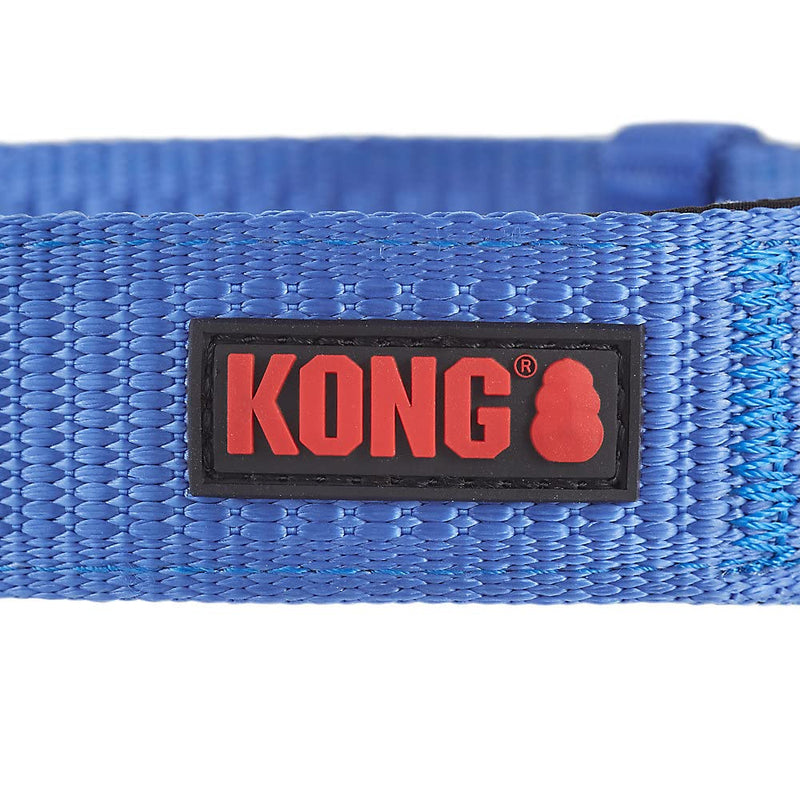 KONG Max HD Ultra Durable Neoprene Padded Dog Collar - Medium - Blue - dog collar - 737257978478