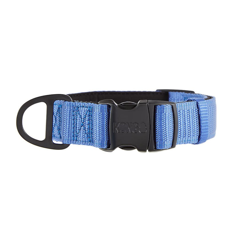 KONG Max HD Ultra Durable Neoprene Padded Dog Collar - Medium - Blue - dog collar - 737257978478